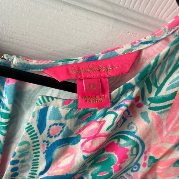 Lilly Pulitzer Blue and Pink Sleeveless Dress - Picture 6 of 7